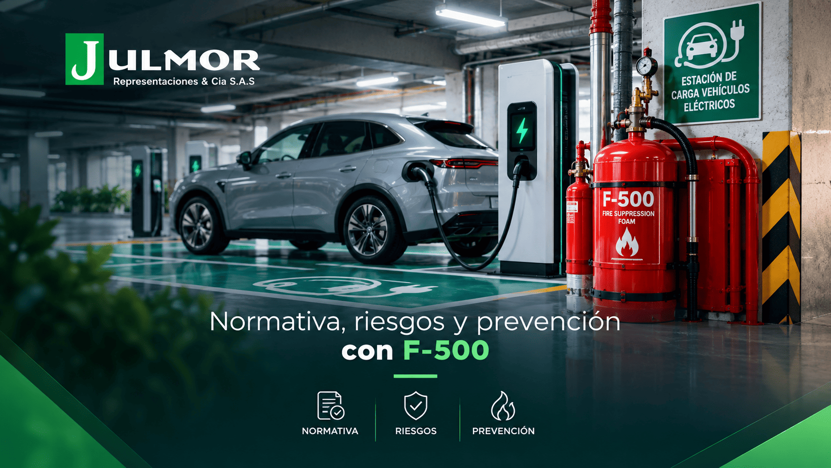 Extintor f-500 para baterías de litio